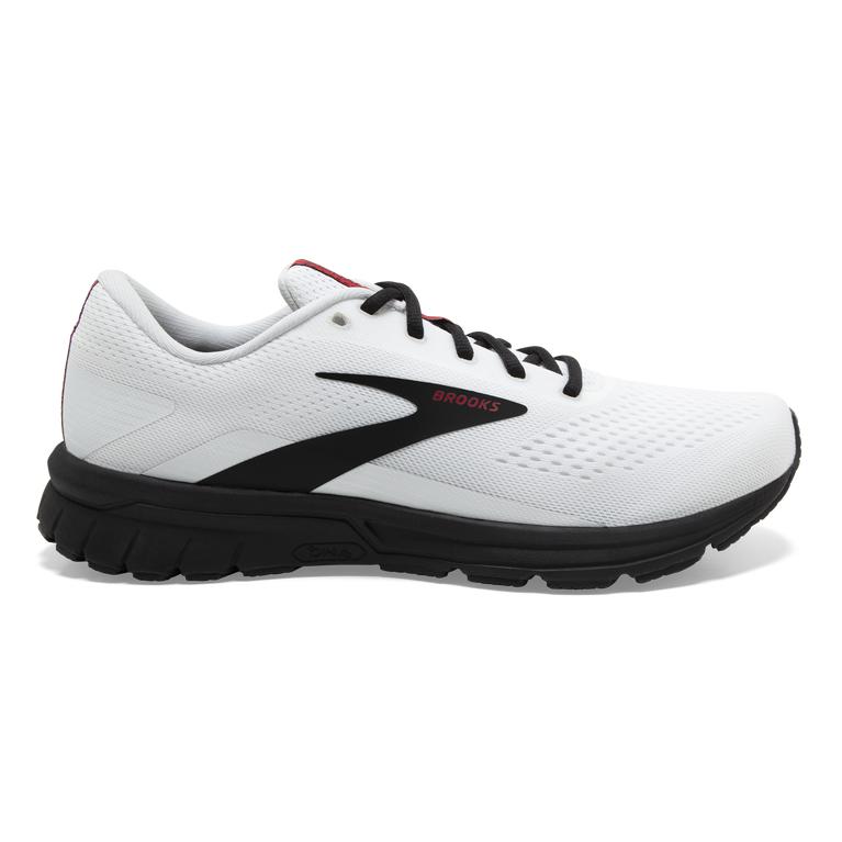 Brooks Mens Signal 3 Road Running Shoes - White/Black/Red (160374-RKS)